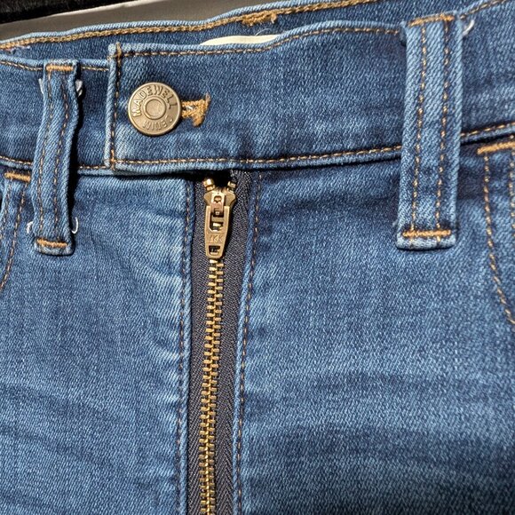 Madewell Medium Wash High Rise 10" RoadTripper Skinny Jeans Exposed Zipper - Picture 3 of 9